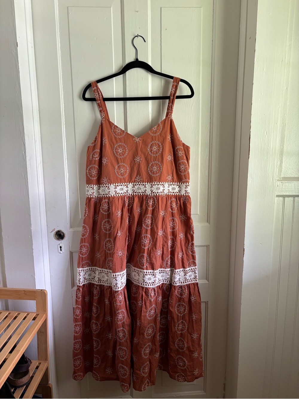 Lauren Conrad rust maxi dress boho xl